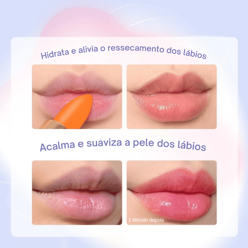 LipGlow – Bálsamo Adaptativo com Hidratação e Cor Natural Personalizada [Compre 1 & Leve 2]