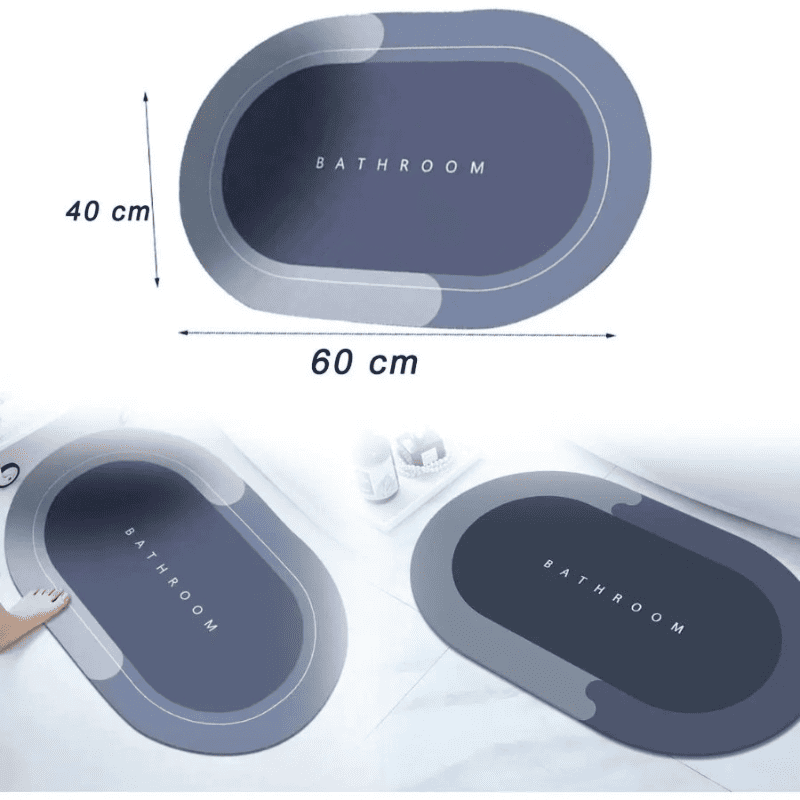 Tapete de Banheiro Premium HydraMat™ – Tecnologia 4 Camadas com Secagem Instantânea