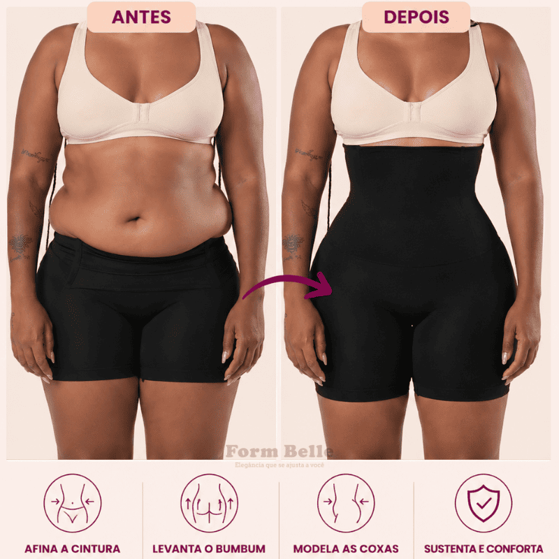 FormCurve™ Short Modelador 4D – Cintura Definida e Curvas Valorizadas