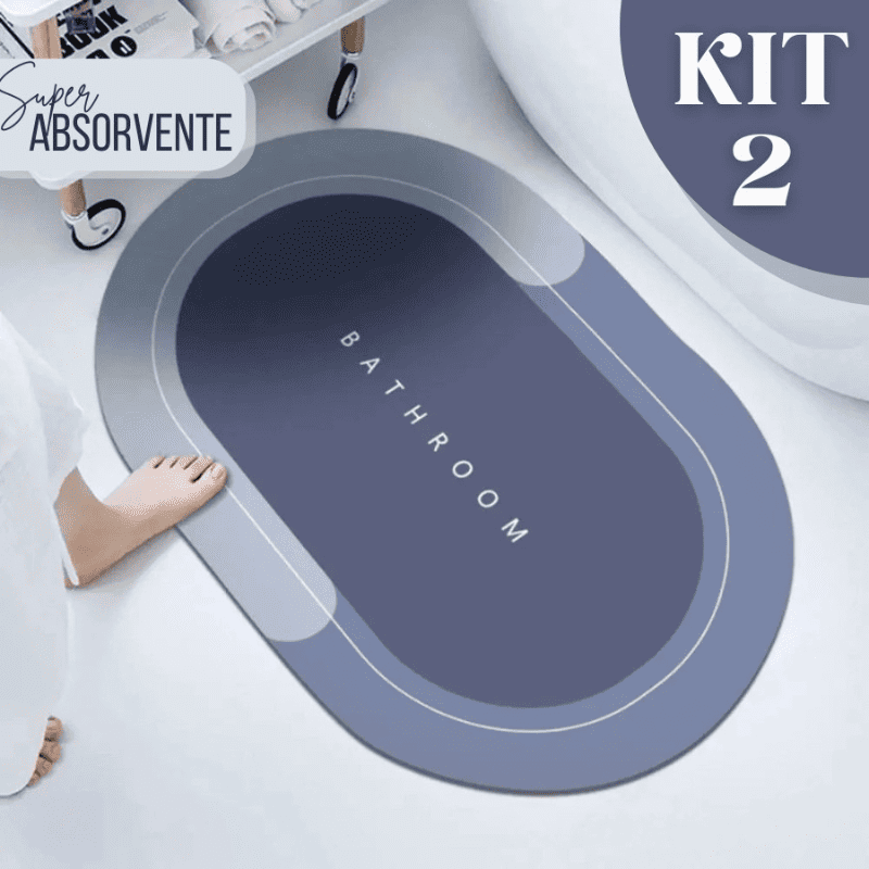 Tapete de Banheiro Premium HydraMat™ – Tecnologia 4 Camadas com Secagem Instantânea