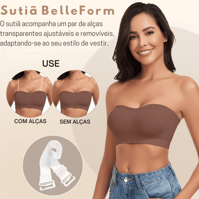 Sutiã Modelador Sem Alças e Sem Costura - BelleForm