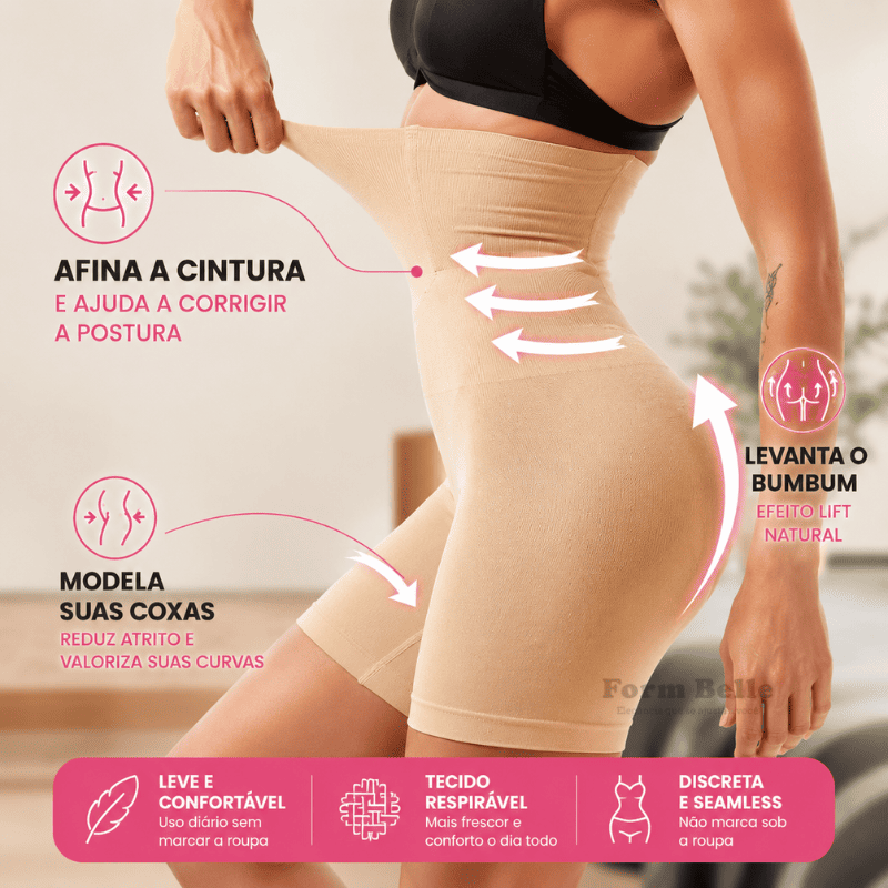 FormCurve™ Short Modelador 4D – Cintura Definida e Curvas Valorizadas