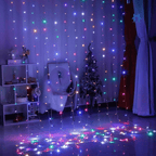 Cortina de LED Natalina 300 Luzes – 8 Efeitos Mágicos de Iluminação