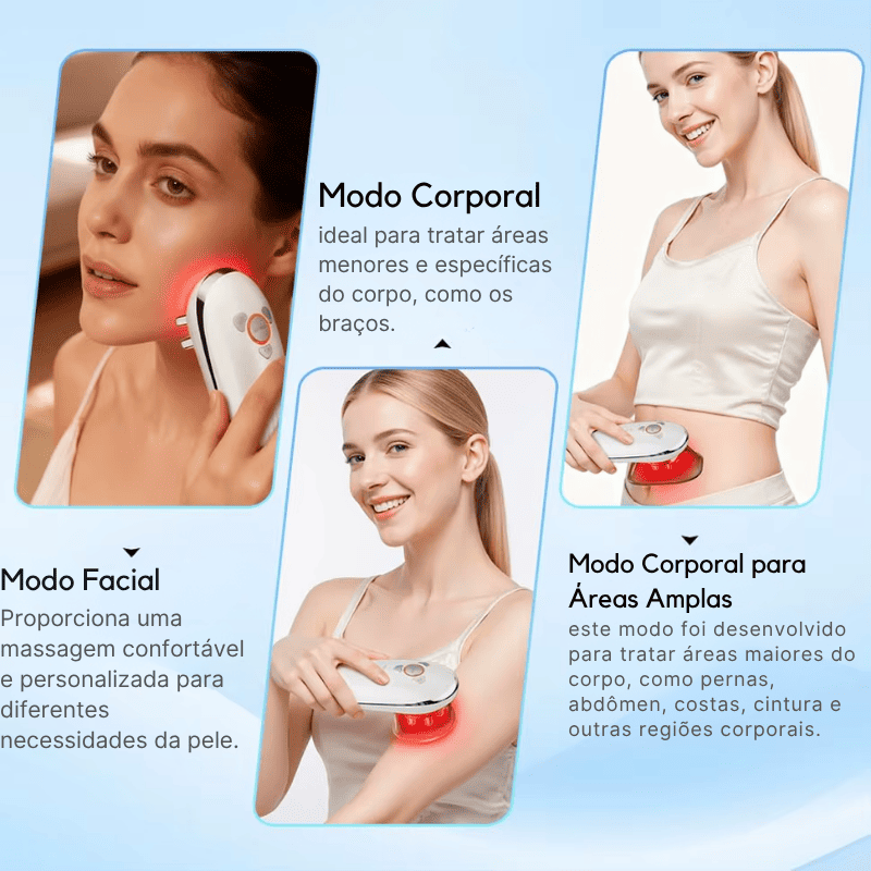 BelleLift Sculpt™ – Tecnologia 3 em 1 Contra Flacidez, Celulite e Estrias