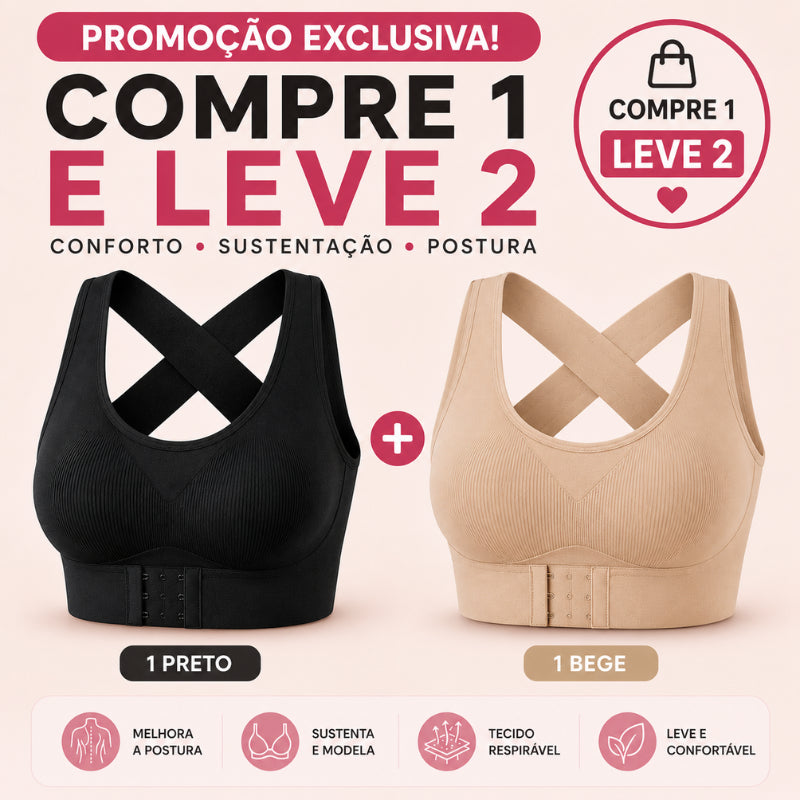 Sutiã Modelador Postural – Alinha a Postura e Sustenta com Conforto [COMPRE 1 & LEVE 2] + BRINDES