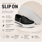 Tênis Feminino Slip On™ – Calce Fácil sem Usar as Mãos