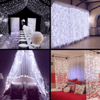 Cortina de LED Natalina 300 Luzes – 8 Efeitos Mágicos de Iluminação