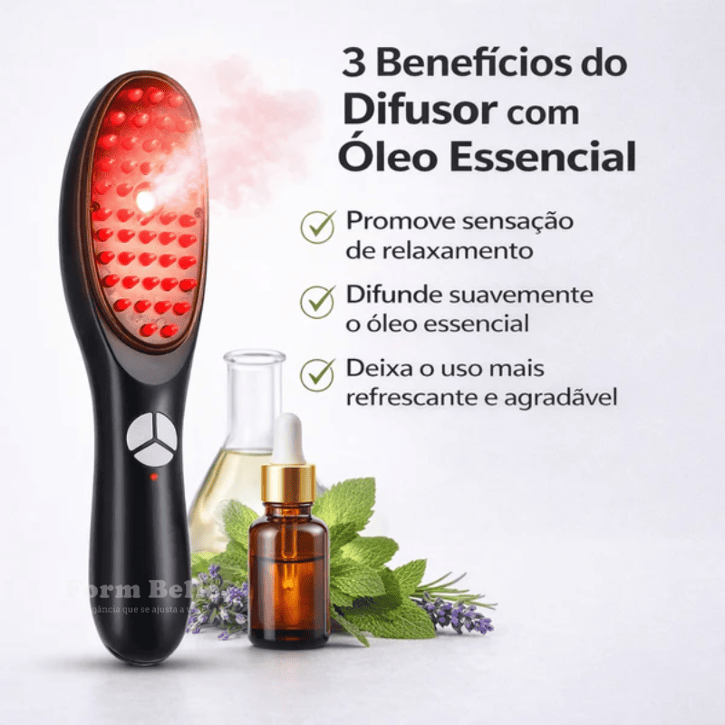 Escova Massageadora BelleHair™ - Crescimento Capilar Intensivo + Brinde