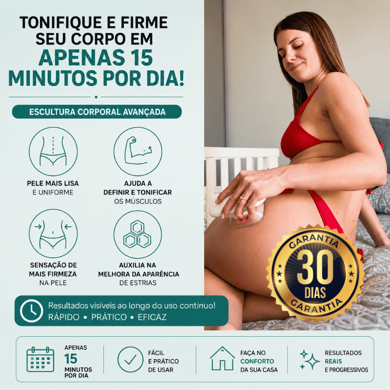 BelleLift Sculpt™ – Tecnologia 3 em 1 Contra Flacidez, Celulite e Estrias