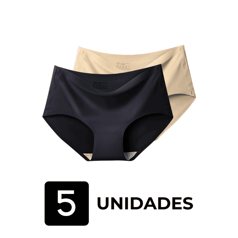 Kit 5 Calcinhas Soft Premium Invisíveis Sem Costura – Conforto Que Não Marca o Corpo