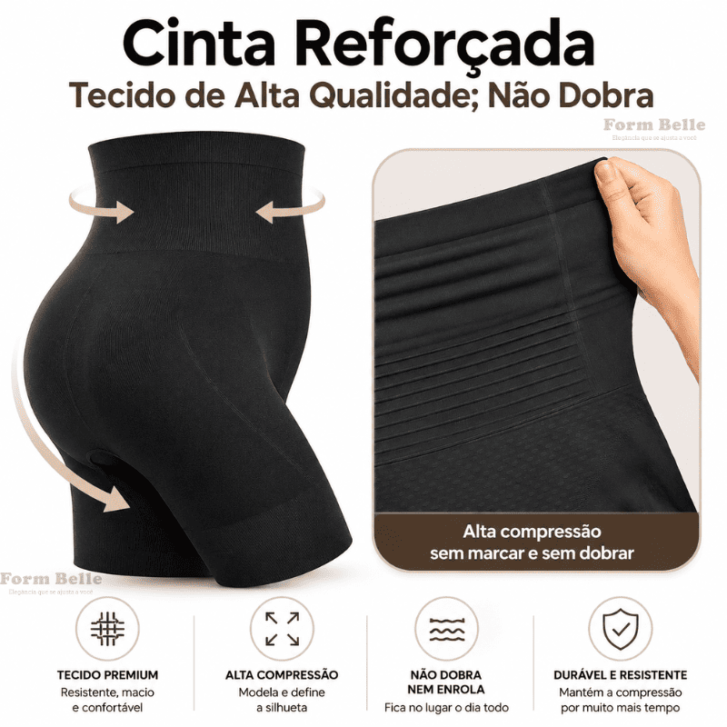 FormCurve™ Short Modelador 4D – Cintura Definida e Curvas Valorizadas