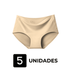Kit 5 Calcinhas Soft Premium Invisíveis Sem Costura – Conforto Que Não Marca o Corpo