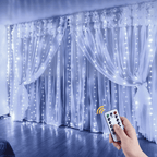 Cortina de LED Natalina 300 Luzes – 8 Efeitos Mágicos de Iluminação