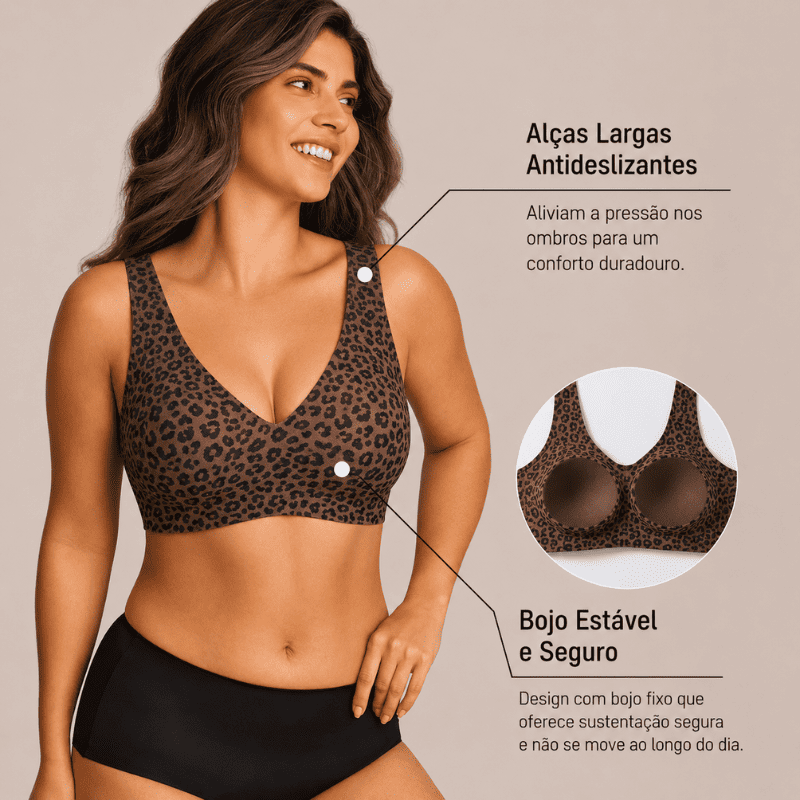 Sutiã Modelador BelleLux™ Sem Aros e Sem Costuras [COMPRE 1 & LEVE 3] + Brindes