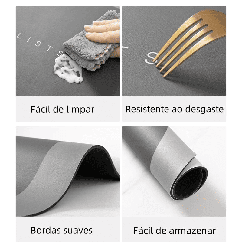 Tapete de Banheiro Premium HydraMat™ – Tecnologia 4 Camadas com Secagem Instantânea