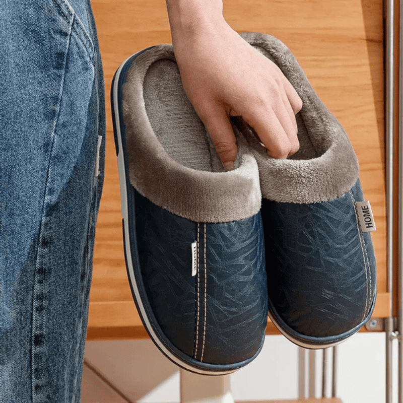 Pantufa Ortopédica de Couro - Interior Peluciado [Antiodor]