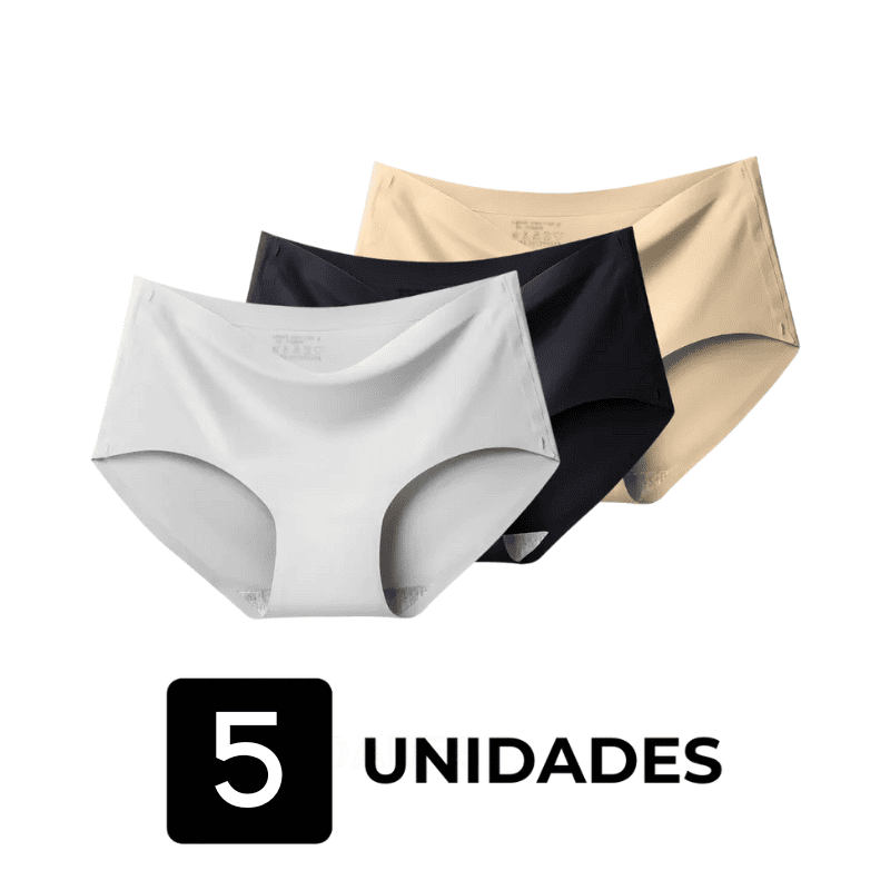 Kit 5 Calcinhas Soft Premium Invisíveis Sem Costura – Conforto Que Não Marca o Corpo