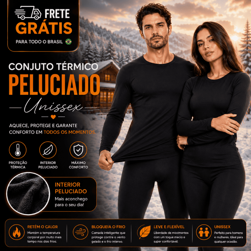 ThermoFlex™ – Segunda Pele Térmica Peluciada Premium - Menos Frio, Mais Conforto