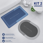 Tapete de Banheiro Premium HydraMat™ – Tecnologia 4 Camadas com Secagem Instantânea