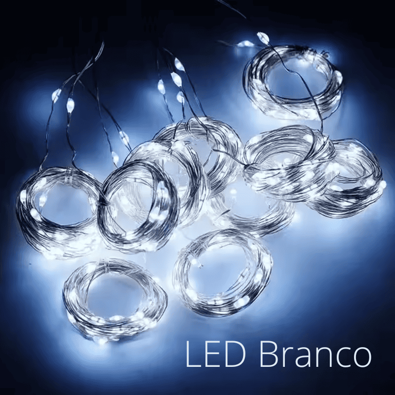 Cortina de LED Natalina 300 Luzes – 8 Efeitos Mágicos de Iluminação