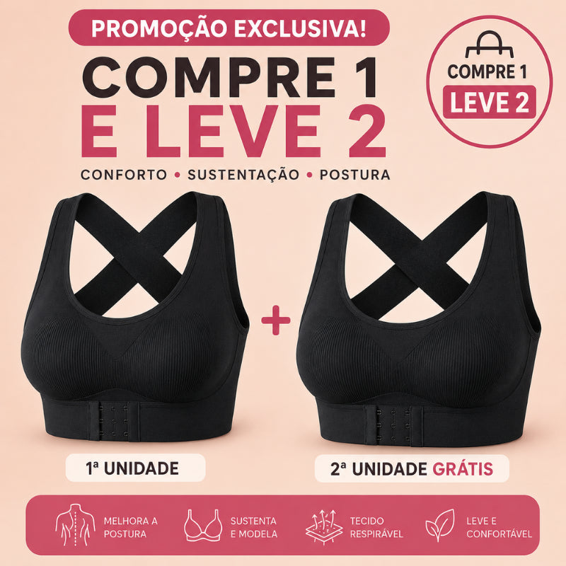 Sutiã Modelador Postural – Alinha a Postura e Sustenta com Conforto [COMPRE 1 & LEVE 2] + BRINDES
