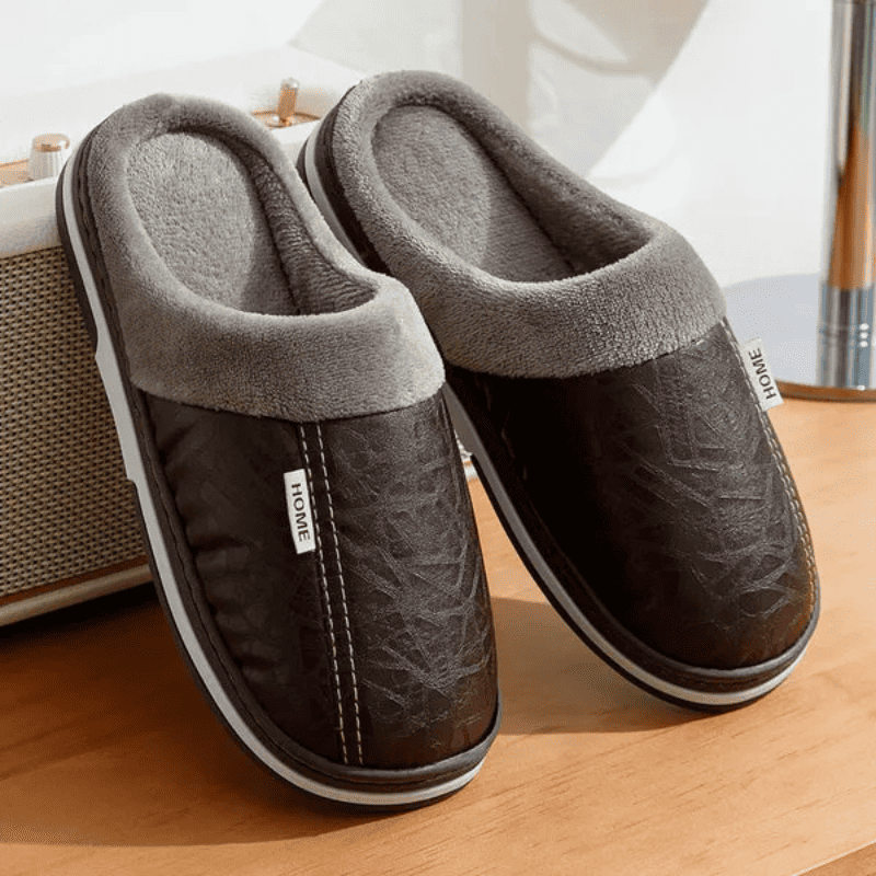 Pantufa Ortopédica de Couro - Interior Peluciado [Antiodor]