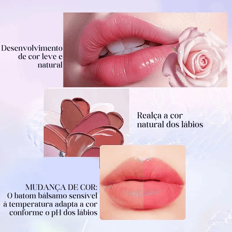 LipGlow – Bálsamo Adaptativo com Hidratação e Cor Natural Personalizada [Compre 1 & Leve 2]