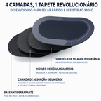 Tapete de Banheiro Premium HydraMat™ – Tecnologia 4 Camadas com Secagem Instantânea