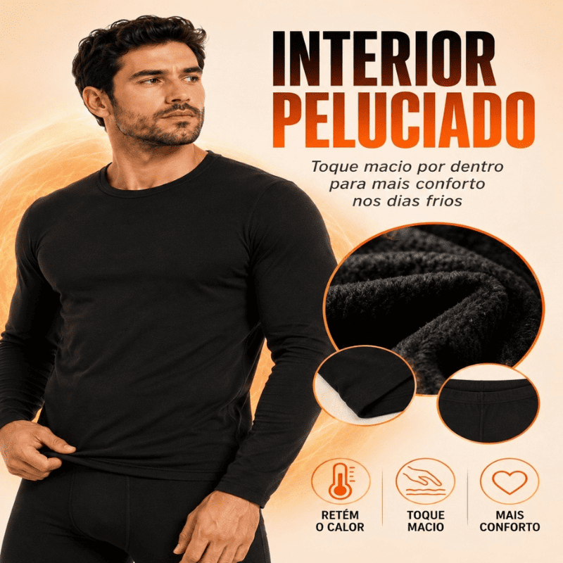 ThermoFlex™ – Segunda Pele Térmica Peluciada Premium - Menos Frio, Mais Conforto