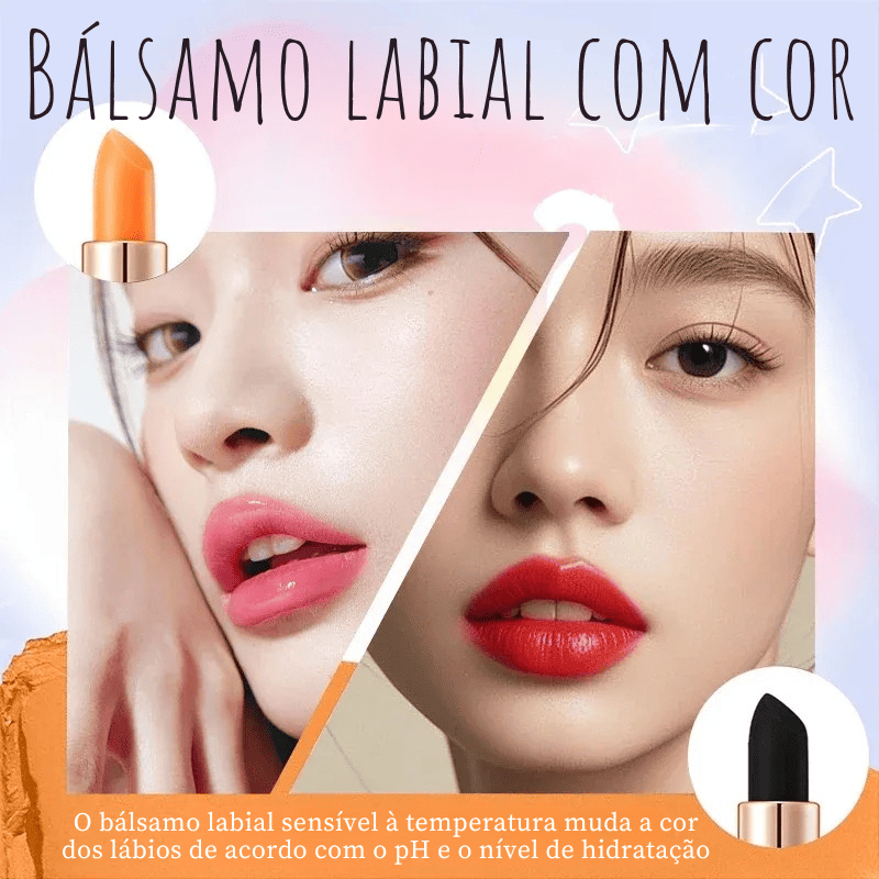 LipGlow – Bálsamo Adaptativo com Hidratação e Cor Natural Personalizada [Compre 1 & Leve 2]