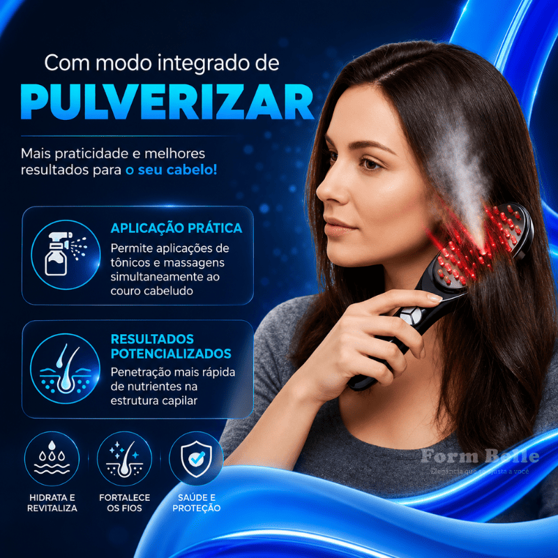 Escova Massageadora BelleHair™ - Crescimento Capilar Intensivo + Brinde