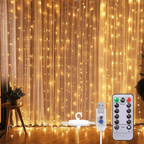 Cortina de LED Natalina 300 Luzes – 8 Efeitos Mágicos de Iluminação