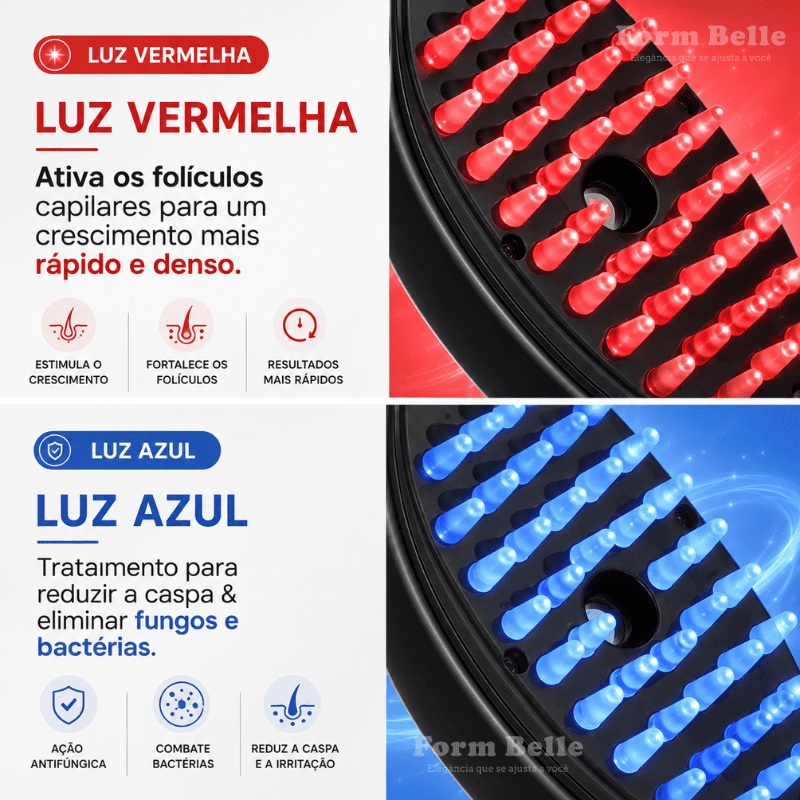 Escova Massageadora BelleHair™ - Crescimento Capilar Intensivo + Brinde