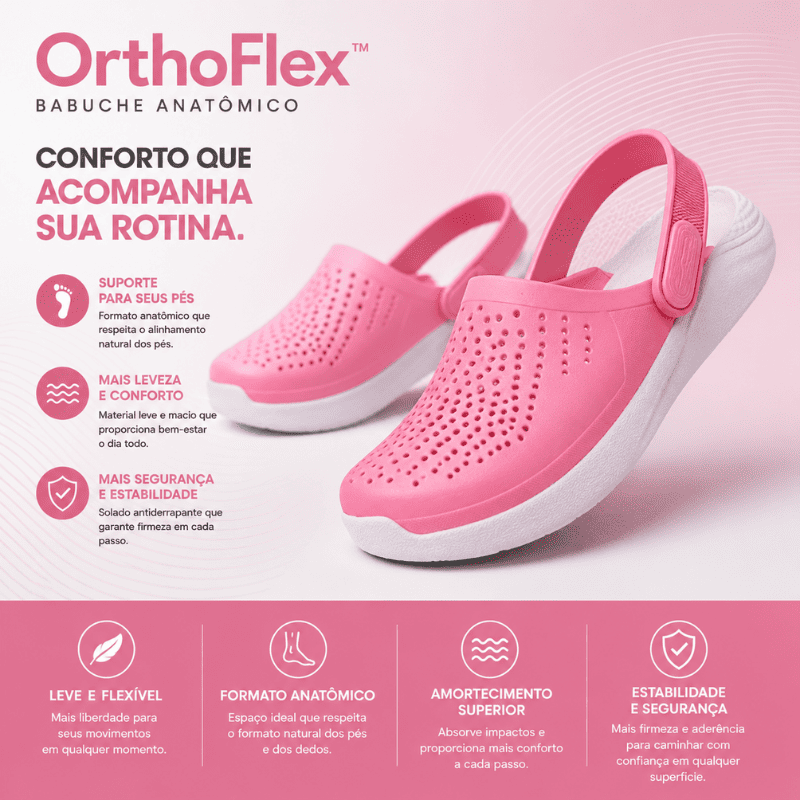 Babuche Anatômico OrthoFlex™ - Conforto e Leveza a Cada Passo