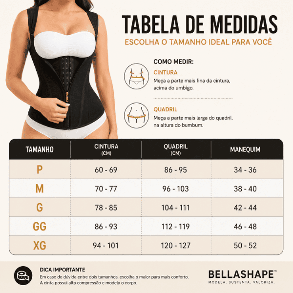 Cinta Modeladora BellaShape™ - Modela, Sustenta e Valoriza + Brindes