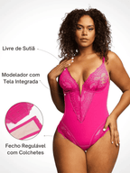 Body Modelador de Renda - FormShaper + [BRINDE EXCLUSIVO]