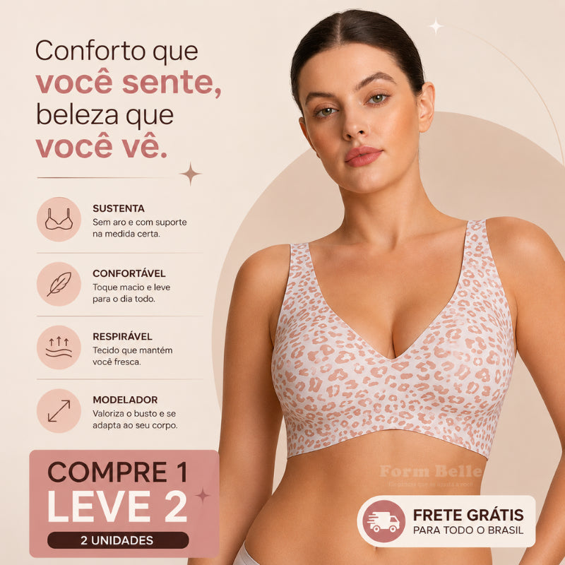 Sutiã Modelador BelleLux™ Sem Aros e Sem Costuras [COMPRE 1 & LEVE 3] + Brindes